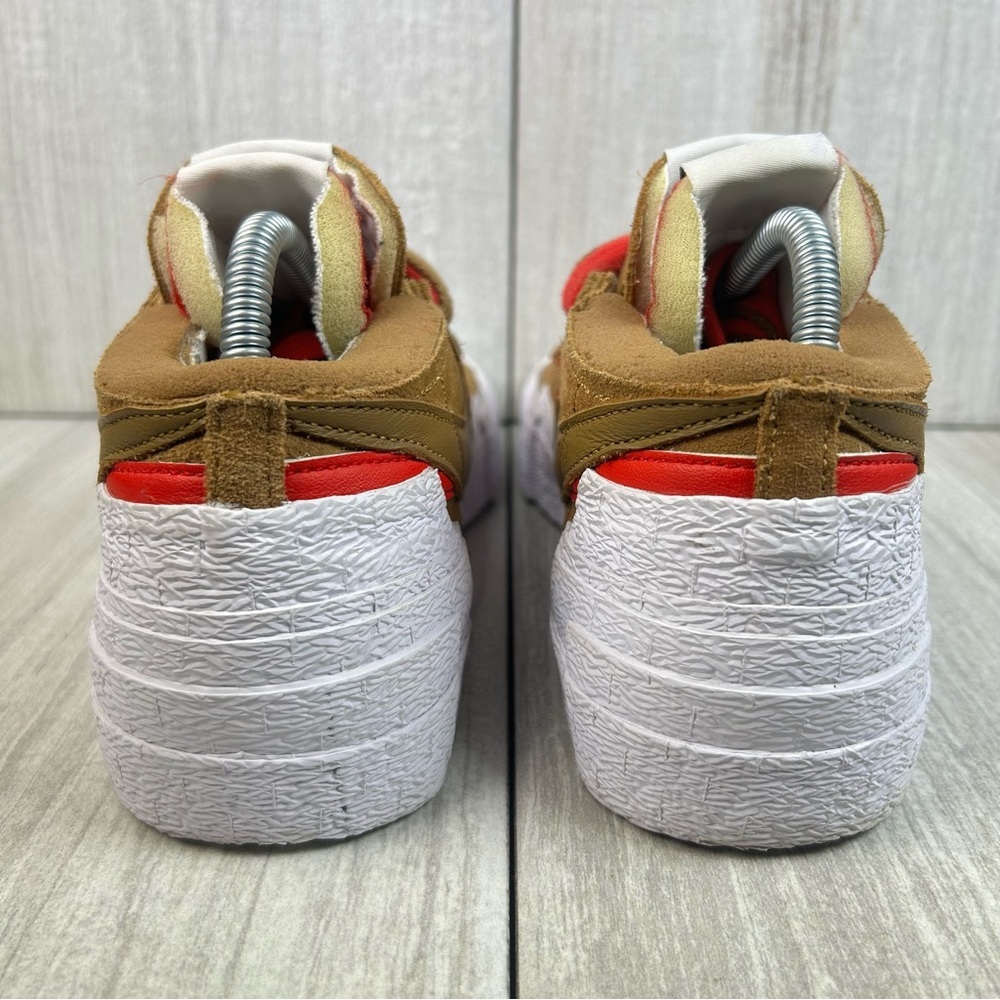 Nike Sacai Blazer Low British Tan Sneakers Casual Shoes Men’s Size 7 Womens 8.5 - Picture 8 of 11